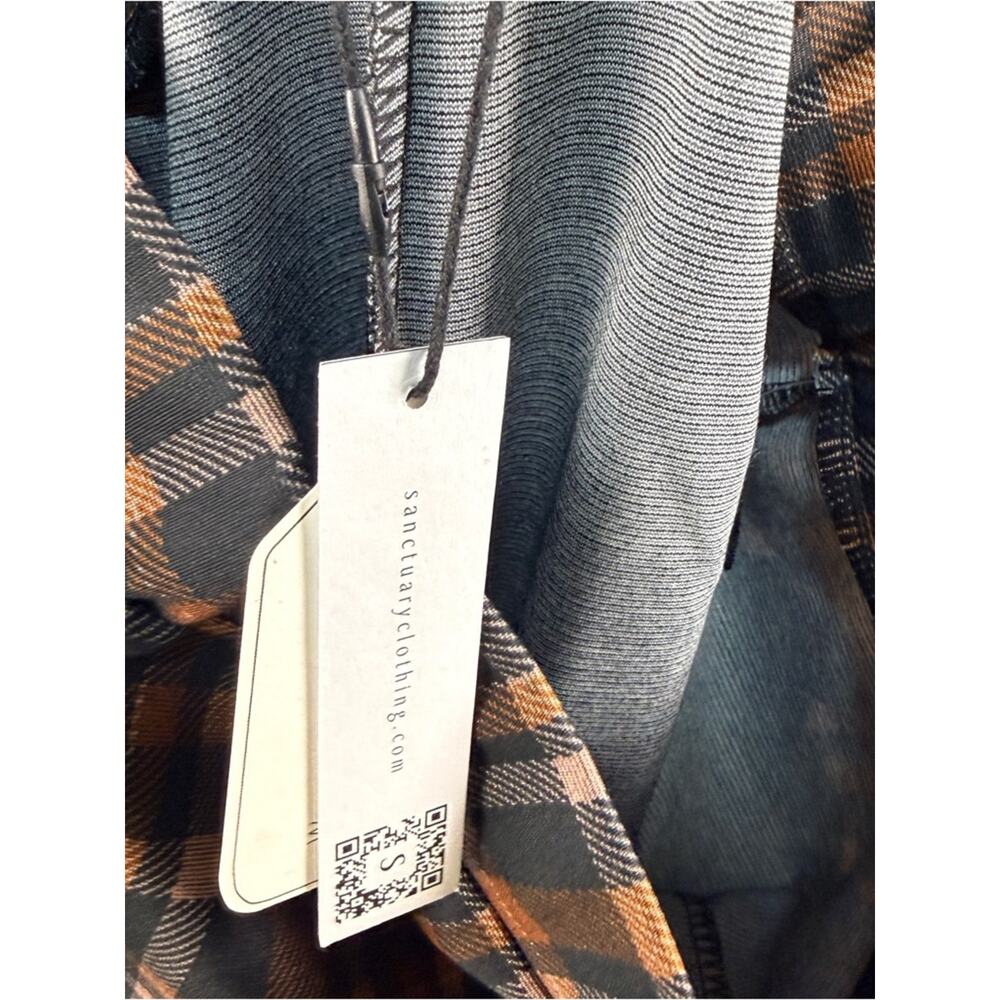 Sanctuary Plaid Pull On Waistband Women’s Career Pants Size XS Stretchy Unique - Picture 7 of 10